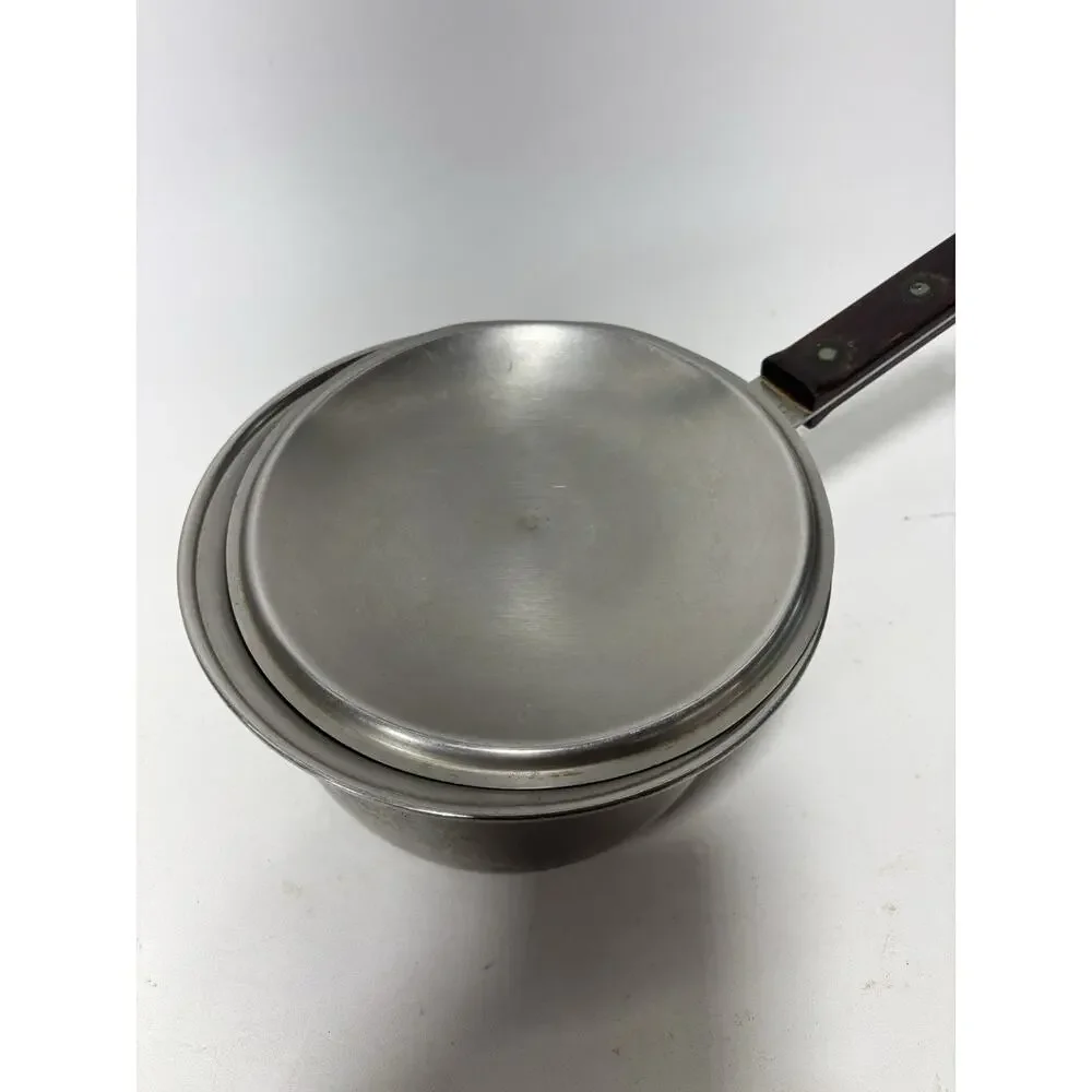 Vintage Farberware 2 qt Saucepan With Lid Aluminum Clad Stainless Steel
